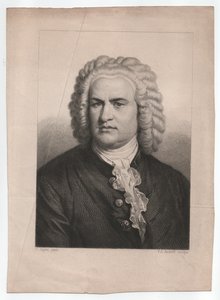 Johann Sebastian Bach (1685-1750) (asi 1850, rytina) od Karl & Andorff Friedrich August (1819 1875) Jager