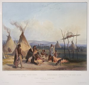Pohřební lešení od Karl Bodmer