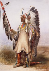 Mató-Tópe, náčelník Mandan od Karl Bodmer