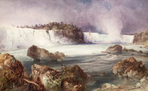 Pohled na Niagarské vodopády od Karl Bodmer