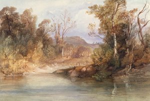 Pohled na Missouri, Blackbird’s Grave od Karl Bodmer