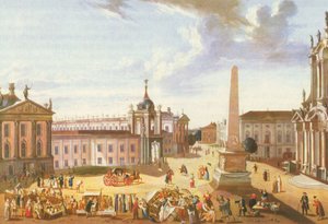 Starý trh v Postupimi s Městským palácem (s výhledem na Schlossstrasse) od Karl Christian Wilhelm Baron