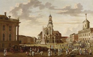 Starý trh v Postupimi a kostel sv. Nikolaje| od Karl Christian Wilhelm Baron