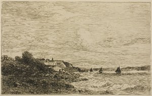 Seina před Honfleurem od Karl Daubigny