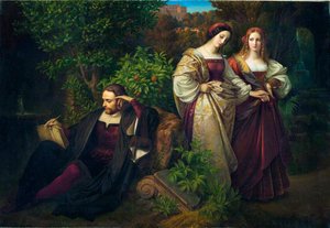 Torquato Tasso a dvě Leonory od Karl Ferdinand Sohn
