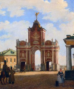 Červená brána v Moskvě, 1844 od Karl-Fridrikh Petrovich Bodri