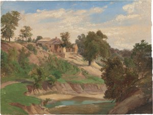 Na řece Pedernales od Karl Friedrich Hermann Lungkwitz