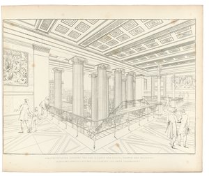 Altes Museum Berlin: Pohled na schodiště, 1852 od Karl Friedrich Schinkel