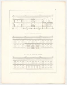 Pohledy na zámek Krzescowice, list 51 ze série „Sbírka architektonických návrhů“ od Karl Friedrich Schinkel