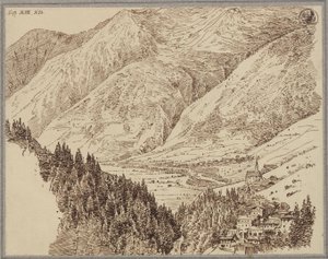 Údolí Gastein s Wildbadem od Karl Friedrich Schinkel