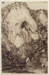 Hrad Predjama neboli Lueg, XII hodin od Terstu od Karl Friedrich Schinkel