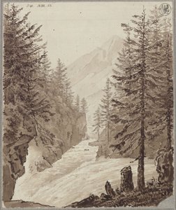 Průsmyk Klamm s potokem Gasteiner Ache u Lendu v Salcbursku od Karl Friedrich Schinkel