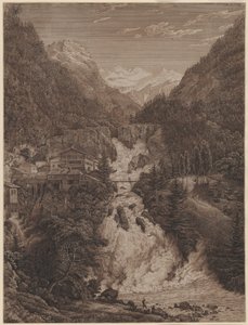 Vodopád u Wildbad Gastein od Karl Friedrich Schinkel