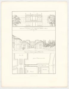 Prodloužená Wilhelmstraße, list 19 ze série „Sbírka architektonických návrhů“ od Karl Friedrich Schinkel