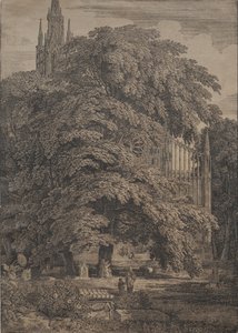 Gotický kostel mezi duby od Karl Friedrich Schinkel