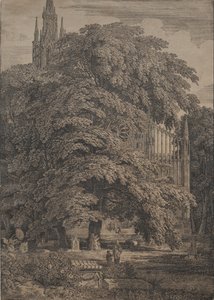 Gotický kostel mezi duby, 1810. od Karl Friedrich Schinkel