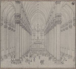 Interiér milánského dómu od Karl Friedrich Schinkel