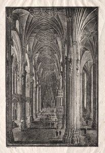 Interiér katedrály sv. Štěpána ve Vídni, c. 1810. od Karl Friedrich Schinkel