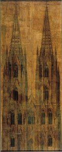 Kolín nad Rýnem. Katedrála. Nárys západního průčelí od Karl Friedrich Schinkel