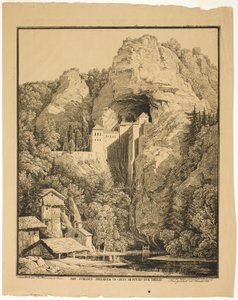 Predjamský hrad a Krein, 12 hodin od Terstu od Karl Friedrich Schinkel