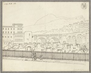 Pohled na Edinburgh s mostem od Karl Friedrich Schinkel