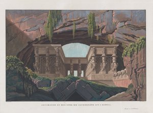 Scénický návrh k opeře Kouzelná flétna od Wolfganga Amadea Mozarta, 1847-1849. od Karl Friedrich Schinkel