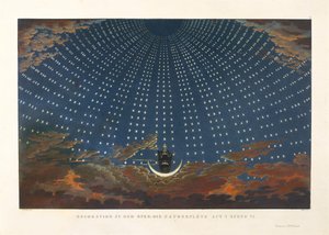 Scénický návrh k opeře Kouzelná flétna od Wolfganga Amadea Mozarta, 1847-1849. od Karl Friedrich Schinkel