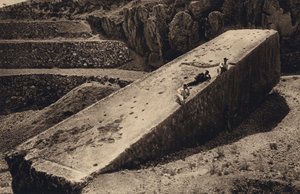 Baalbek, Velký kámen (černobílá fotografie)