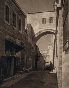 Jeruzalém, Ecce Homo-Arch (černobílá fotografie) od Karl Grober