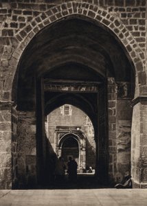 Jeruzalém, vchod do chrámu (č/b foto) od Karl Grober