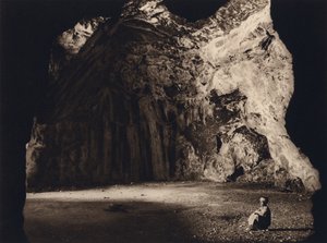 Jeruzalém, Jeremiášova jeskyně (černobílá fotografie)