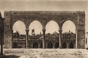 Jeruzalém, místo chrámu (černobílá fotografie) od Karl Grober