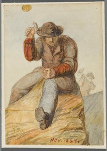 Stone Worker, 1864 (wc nad černým podkresem média)