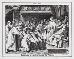 Brunšvik žádá o opětovné přijetí do Hanzy od Karl Ludwig Adolf Ehrhardt