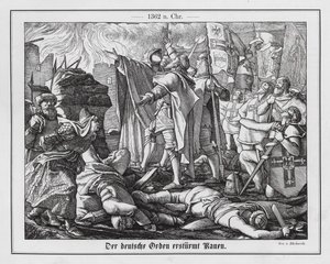 Dobytí Kaunasu Teutonským řádem od Karl Ludwig Adolf Ehrhardt