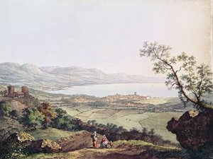 Pohled na Ženevu ze Saconexu v Savojsku od Karl Ludwig Hackert