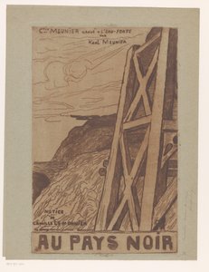 Horská krajina s průmyslovou výstavbou Titulní strana pro: Lemonnier, Au Pays Noir, [1885] od Karl Meunier