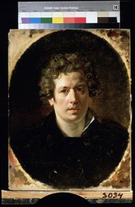 "Autoportrét"" Malba Karla Pavloviče Briullova (Bryullova) (1799-1852) kolem roku 1833 Státní ruské muzeum Petrohrad od Karl Pavlovich Bryullov