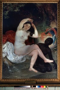 ""Bethsabee au bain"" (koupání Bathsheba) Peinture de Karl Pavlovich Briullov (Brioullov) (1799-1852) 1832 Státní ruské muzeum, Saint Petersbourg, Rusko od Karl Pavlovich Bryullov