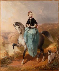 Jezdkyně se psem, c. 1850.