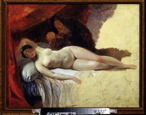 ""Spící Juno"" nebo ""Počátek Mléčné dráhy"" Malba Karla Briullova (Bryullova) (1799-1852) 1839-1845 Státní Treťjakovská galerie, Moskva od Karl Pavlovich Bryullov