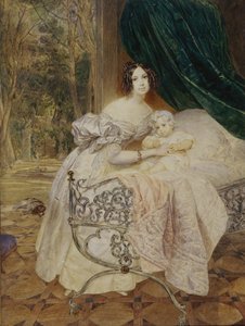 Portrét Marie Butenevy s dcerou Marií, 1835 od Karl Pavlovich Bryullov
