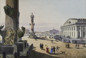 Burza cenných papírů a admirality v Petrohradě, první polovina 19. století.