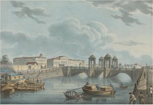 Pohled na Fontanku u Obukhovského mostu, 1823