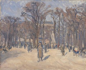 Březnový den v Le Jardin du Luxembourg v Paříži