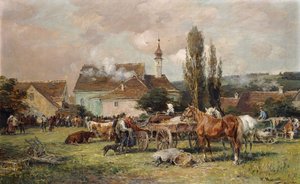 Trh u vesnice od Karl Stuhlmuller