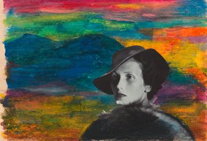Bez názvu, kolem roku 1939 (akvarel a koláž na papíře)