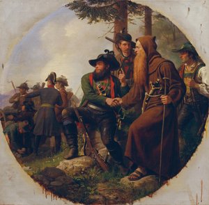 Bitva na hoře Isel v roce 1809 od Karl von Blaas