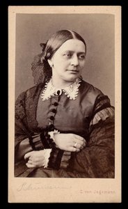 Portrét Clary Schumannové (1819-1896), Jagemann, Carl von (1819-1883). Foto albuminu