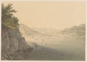 Varenna na jezeře Como od Karoly Lajos Libay